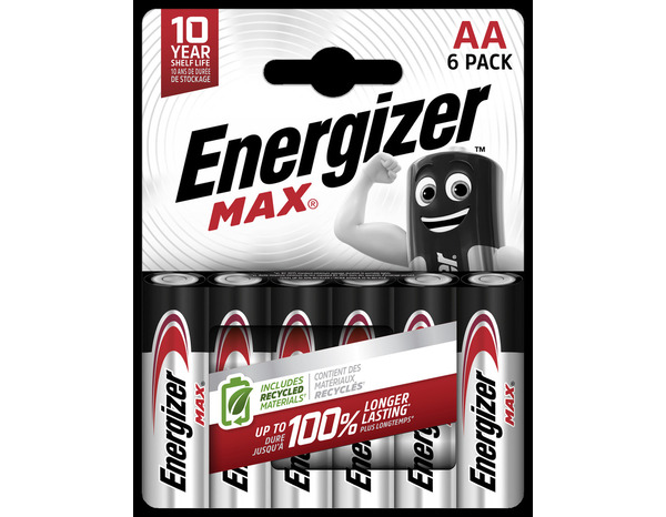Pack de 6 piles alcalines AA - Energizer - Brico Dépôt