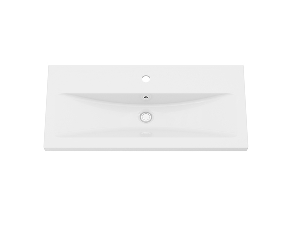 Plan vasque en céramique blanc - 80 cm - Brico Dépôt