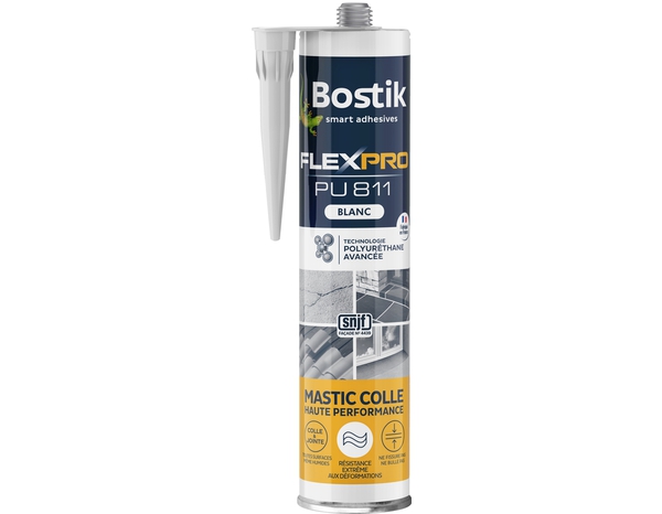 Mastic colle haute performance Flex Pro 300 ml Blanc - Bostik - Brico Dépôt