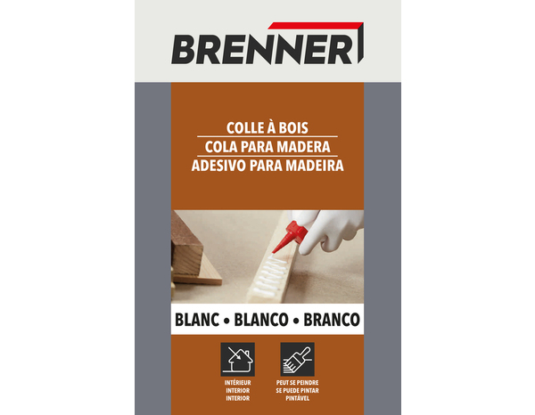 Colle à bois intérieur blanche - flacon 250 ML - Brenner - Brico Dépôt
