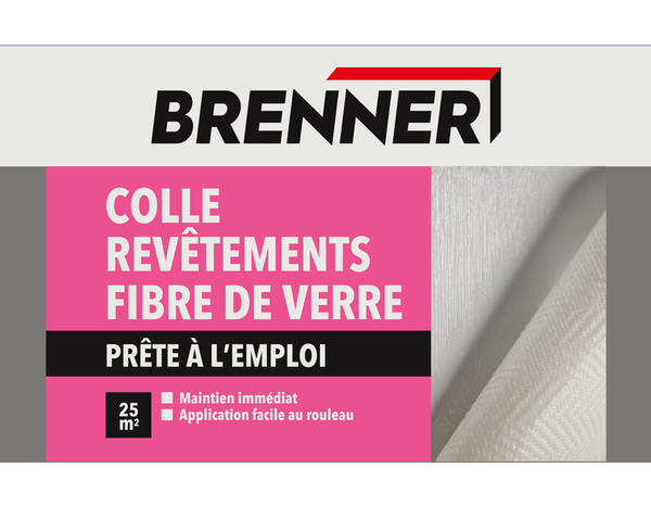 Colle revêtement  fibre de verre blanche - seau 5 KG - Brenner - Brico Dépôt