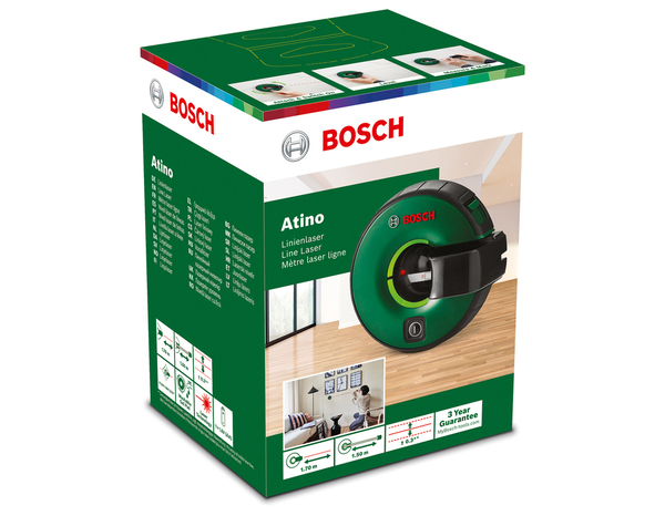 Mètre laser ligne à mètre ruban intégré "Atino" - 1,7 m. - Bosch - Brico Dépôt