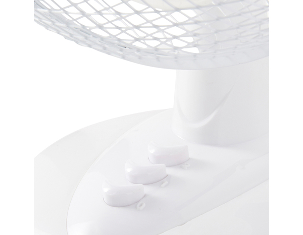 Ventilateur de table blanc 30W - l. 28 x H. 38 cm - Brico Dépôt