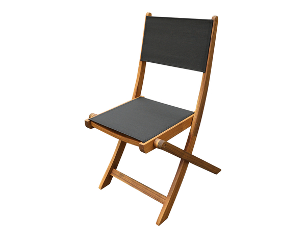 Chaise acacia/textilène "FASIA" - L. 55 x l. 60 x H. 90 cm - Blooma - Brico Dépôt