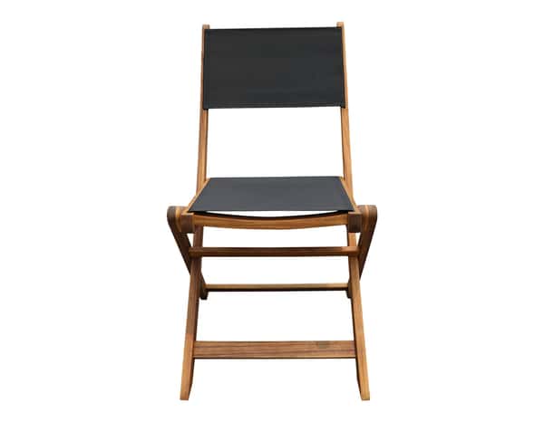 Chaise acacia/textilène "FASIA" - L. 55 x l. 60 x H. 90 cm - Blooma - Brico Dépôt