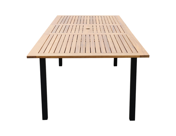 Table acacia/aluminium extensible 8 places "FASIA" - L. 180 à 240 x l. 100 x H. 75 cm. - Blooma - Brico Dépôt