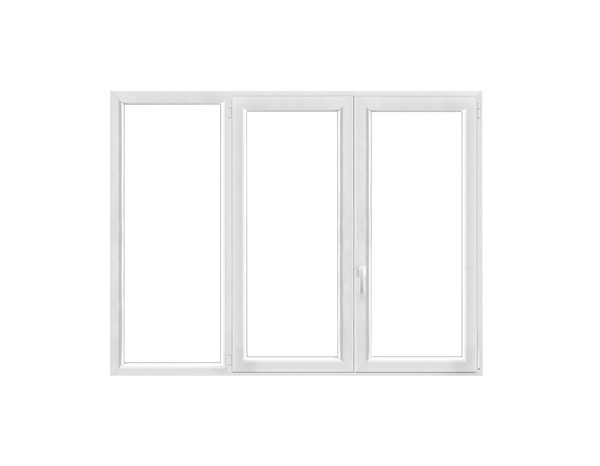 Fenêtre PVC blanc oscillo-battante 3 vantaux h.135 x l.180 cm - GoodHome - Brico Dépôt