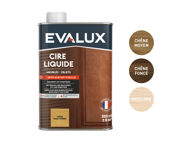 Cire liquide chêne clair 0,5L - Evalux - Brico Dépôt