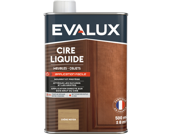 Cire liquide chêne moyen 0,5L - Evalux - Brico Dépôt