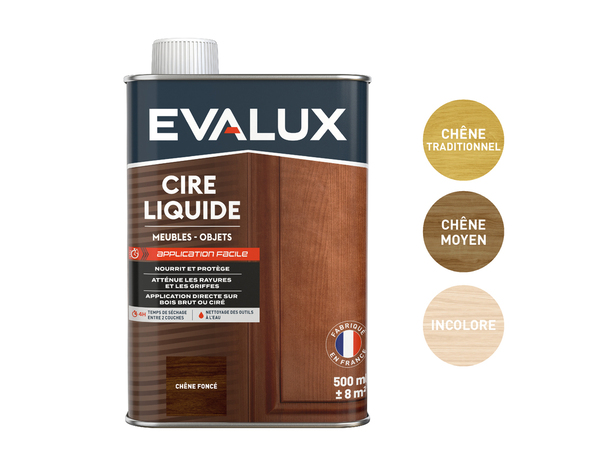 Cire liquide chêne foncé 0,5L - Evalux - Brico Dépôt