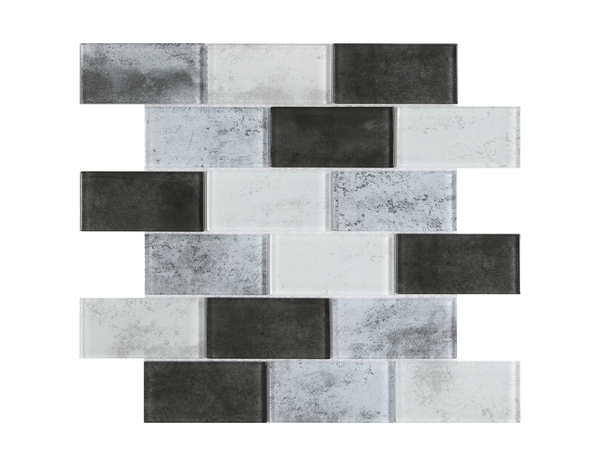 Mosaique "OBELIA" noir, blanc et gris - l.30 x L.30 cm. - Cooke and Lewis - Brico Dépôt