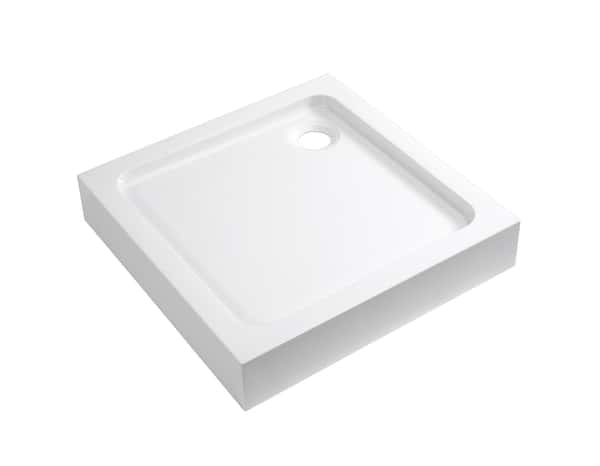Receveur de douche acrylique carré 80x80cm blanc "DOMMEL" - Brico Dépôt