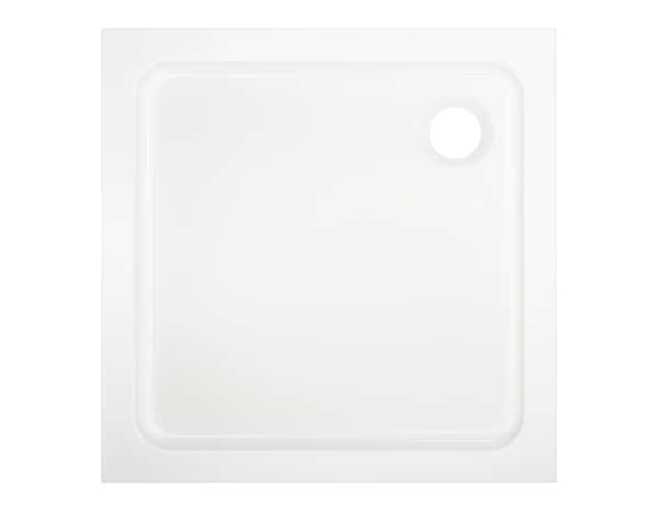 Receveur de douche acrylique carré 80x80cm blanc "DOMMEL" - Brico Dépôt