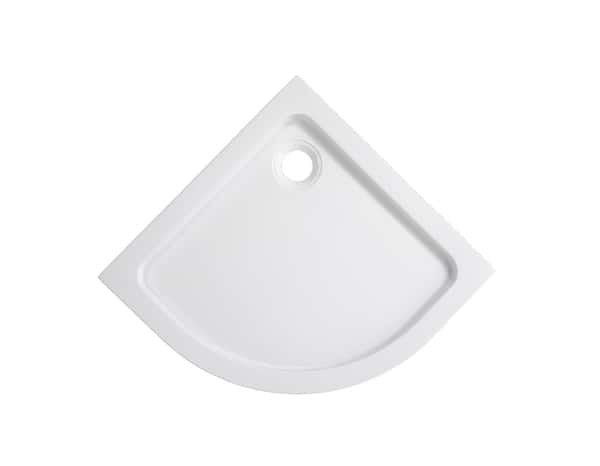 Receveur de douche acrylique 1/4 cercle 80x80cm blanc "DOMMEL" - Brico Dépôt