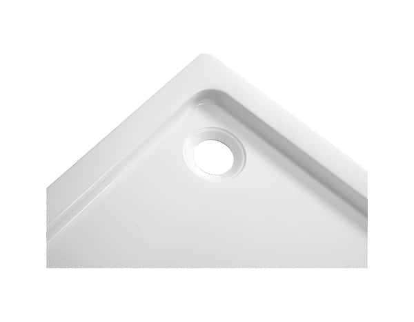 Receveur de douche acrylique carré 90x90cm blanc "DOMMEL" - Brico Dépôt