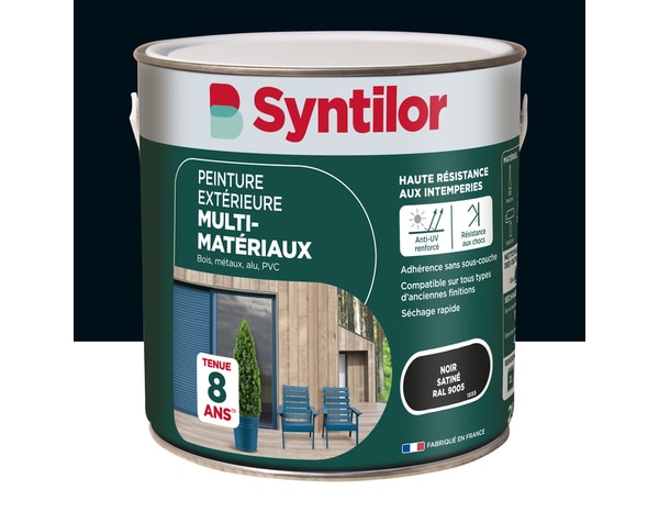 Peinture extérieure multi-matériaux - Noir - 2 L - Syntilor - Brico Dépôt