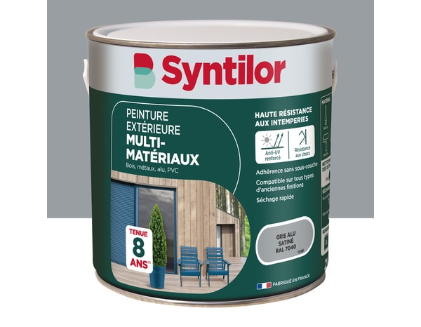 Peinture extérieure multi-matériaux - Gris aluminium - 2 L - Syntilor - Brico Dépôt