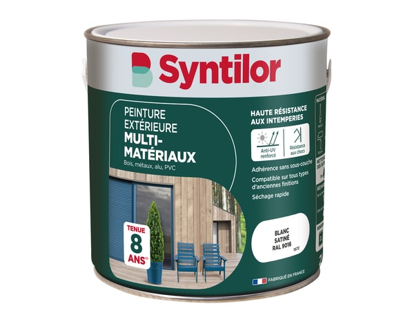 Peinture extérieure multi-matériaux - Blanc - 2 L - Syntilor - Brico Dépôt