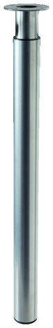 Pied de table/bar rond à platine fixe soudée hauteur de 70 à 110 cm Ø 50 à 60 mm gris alu - Handix - Brico Dépôt