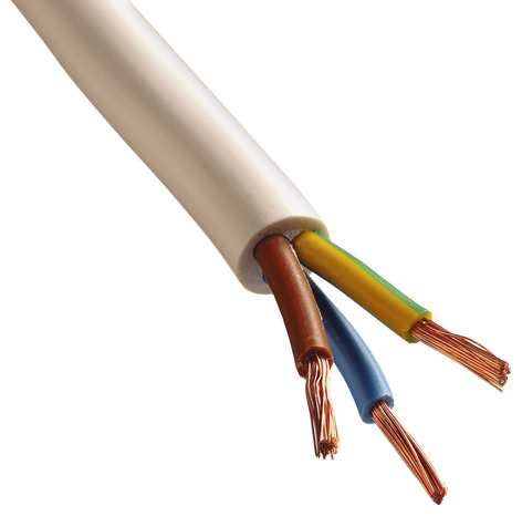 Câble électrique H05VVF 3G2,5mm² blanc - 5 m - Nexans - Brico Dépôt