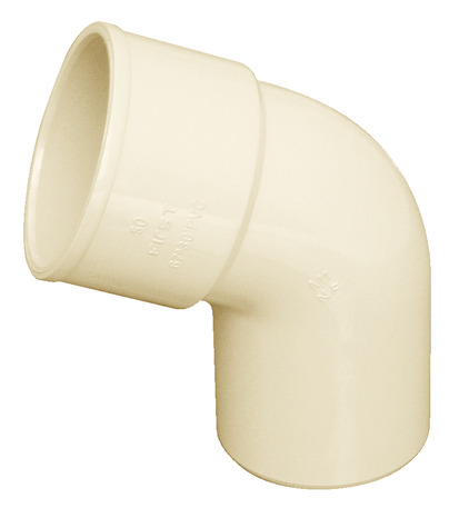 Coude en PVC blanc sable Ep. 2,2 mm 67 °30 Ø 100 mm - Brico Dépôt