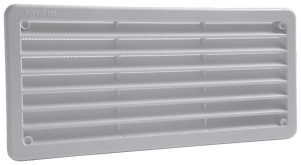 Grille PVC encastrable rectangulaire blanc - 270 x 120 mm - Brico Dépôt