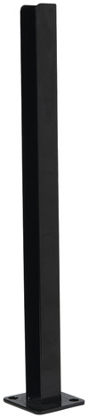 Platine de fixation métallique noire pour poteau PVC - H. 50,5 cm Section : 80 mm x 80 mm - Brico Dépôt