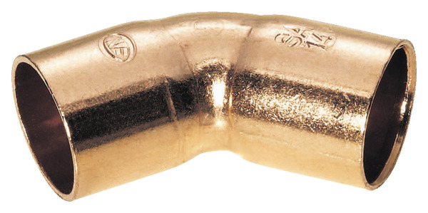 2 coudes cuivre pour tube cuivre - Ø 12 mm embouts F angle 45 ° - Noyon & Thiebault - Brico Dépôt