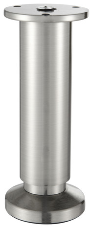 Pied alu aspect inox pour caisson Ø 38 mm H. 100 mm réglable - Handix - Brico Dépôt