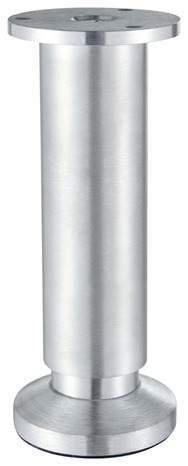 Pied alu aspect inox pour caisson Ø 38 mm H. 150 mm réglable - Handix - Brico Dépôt