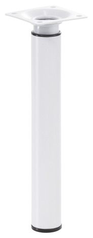 Pied réglable en acier blanc Ø 3 cm H. 21 à 35 cm - Handix - Brico Dépôt