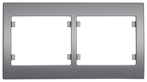 Plaque double horizontale "Delta Iris" silver - Siemens - Brico Dépôt