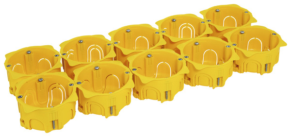 Lot de 10 boîtes d'encastrement pour cloison sèche prof. 40 mm diam. 67 mm - Legrand - Brico Dépôt