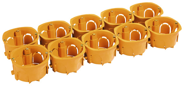 Lot de 10 boîtes cloison sèche simple, à fixer sur une cloison creuse, Ø 68 mm Prof. 40 mm - Debflex - Brico Dépôt