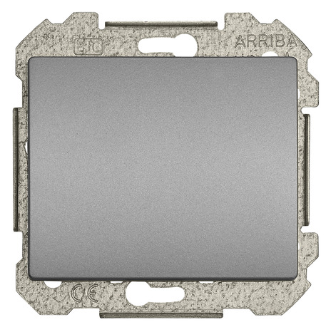 Poussoir à clipser silver + plaque métal anthracite "Delta Iris" silver - Siemens - Brico Dépôt