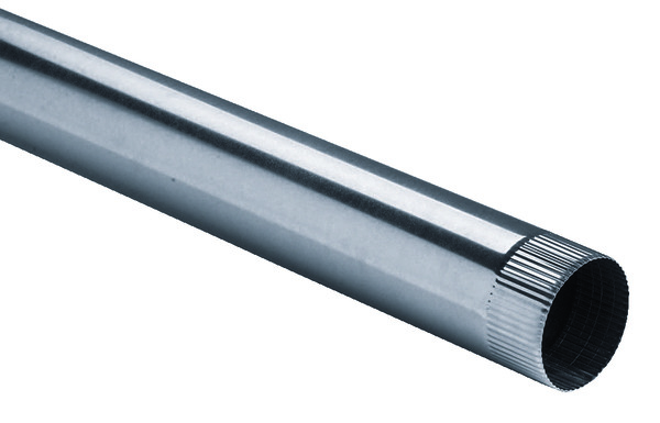 Tuyau aluminé - Diam : 125 mm - L. 0,5 m - Brico Dépôt