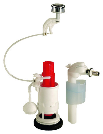 Mécanisme WC économiseur d'eau à double bouton poussoir remplissage rapide chasse d'eau 3 / 6 L - Wirquin - Brico Dépôt
