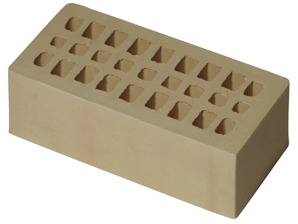 Brique perforée, terre cuite ivoire - L. 22 x l. 10,5 x Ép. 5,4 cm - Brico Dépôt