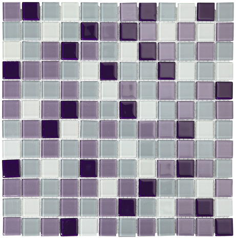 Mosaïque mix blanc/violet - l. 30 x L. 30 cm - Brico Dépôt