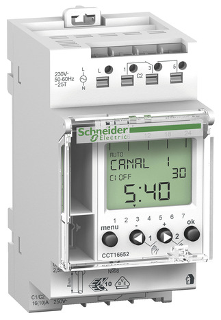 Horloge digitale hebdomadaire IHD'CLIC 1 canal - Schneider Electric - Brico Dépôt