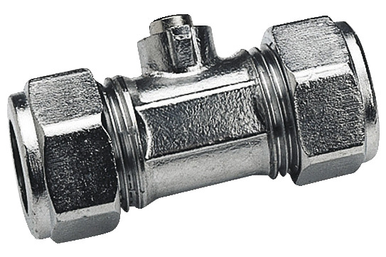 Mini-robinet à sphère raccord, en cuivre, Ø 12 mm - Somatherm - Brico Dépôt