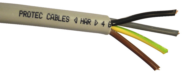 Câble électrique H05VVF 4G1,5 mm² gris - Vendu au mètre - Brico Dépôt