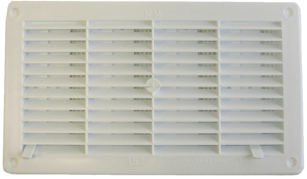 Grille blanche rectangulaire avec moustiquaire  250 x 146 mm - Brico Dépôt