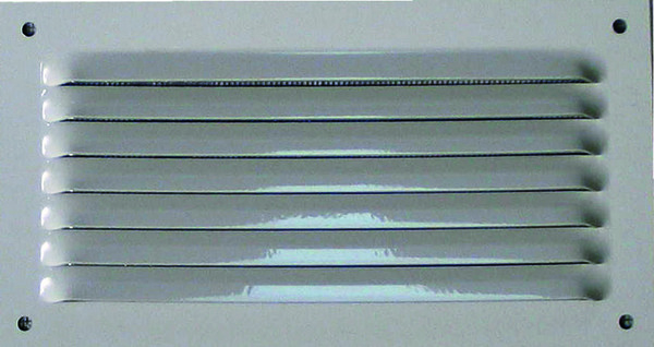 Grille métal horizontale alu blanc - 190 x 100 mm - Brico Dépôt
