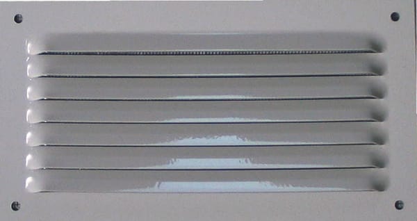 Grille métal horizontale alu blanc - 190 x 100 mm - Brico Dépôt