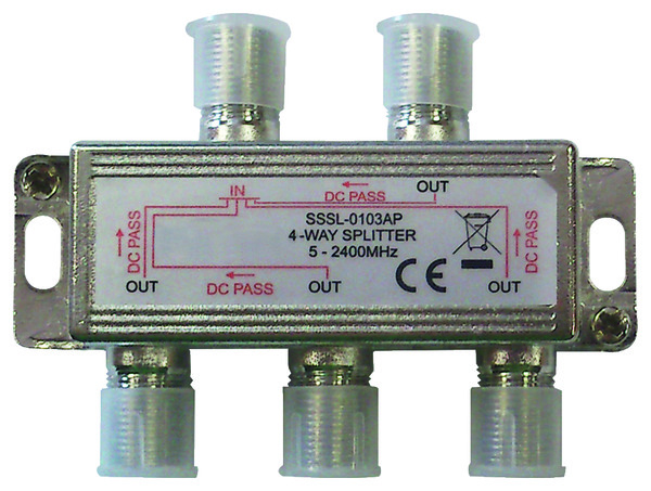 Répartiteur TV/SAT pour connecter jusqu'à 4 décodeurs terrestres ou satellites - Brico Dépôt
