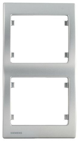 Plaque verticale double "Delta Iris" silver - Siemens - Brico Dépôt