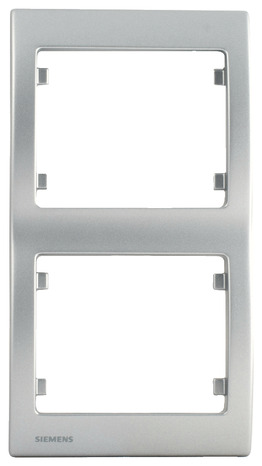 Plaque double verticale "Delta Iris" silver - Siemens - Brico Dépôt