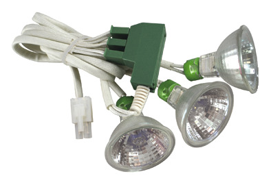 Kit halogène basse tension, avec 3 lampes halogènes 12V, 1 ampoule GU5,3, puissance de 20 W - Easylight - Brico Dépôt