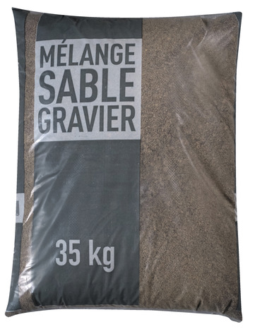 Mélange sable et gravier pour béton 0-12 sac de 35 kg - Brico Dépôt
